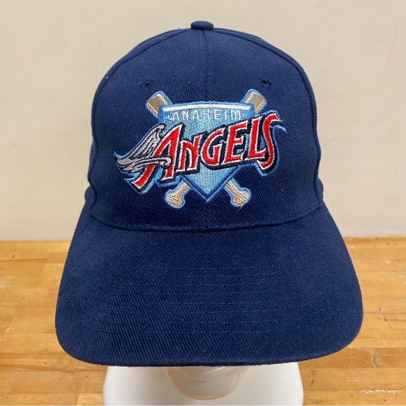 Vintage Anaheim Angels Wings Strap Back Cap Hat Nissin Disney Logo OSFA - Picture 1 of 14